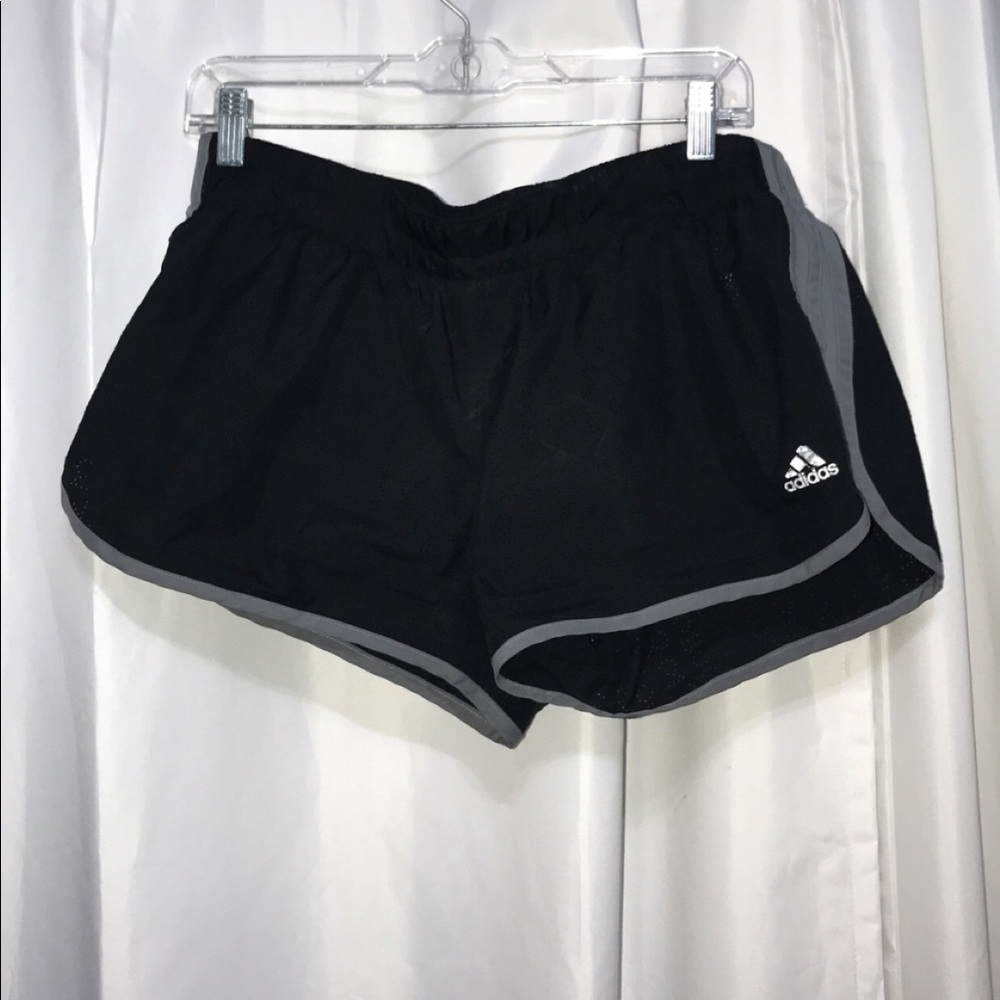 Adidas Black And Grey Climalite Sport Shorts